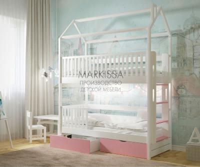 Детская двухъярусная кровать Атриум с лестницей с торца