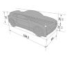 Детская кровать-машина Мустанг-3D - Детская кровать машинка Мустанг-3D размеры
