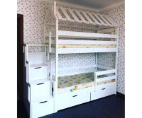 Детская двухъярусная кровать-домик Двушка 4.0
