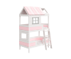 Кровать дом двухъярусная ellipse nord - Кровать дом двухъярусная ellipse nord розовая